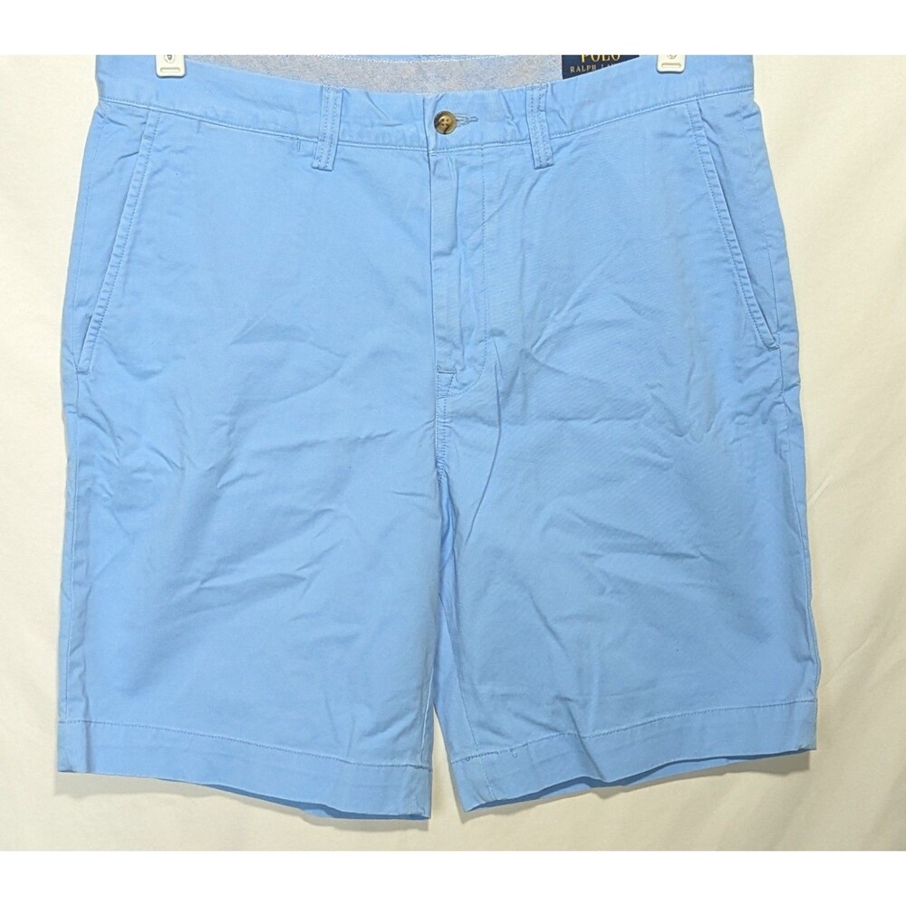 Polo Ralph Lauren Polo Chino 33 Classic Fit Blue Stretch Twill Flat Front Shorts